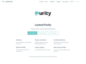 Laravel Purity screenshot