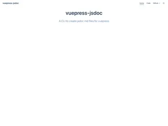 Vuepress Jsdoc screenshot