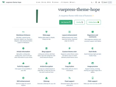 Vuepress Theme Hope screenshot