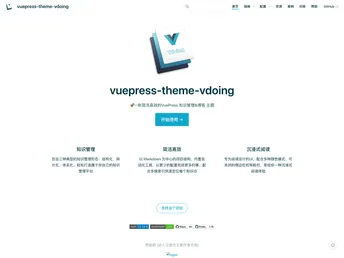 Vuepress Theme Vdoing Doc screenshot